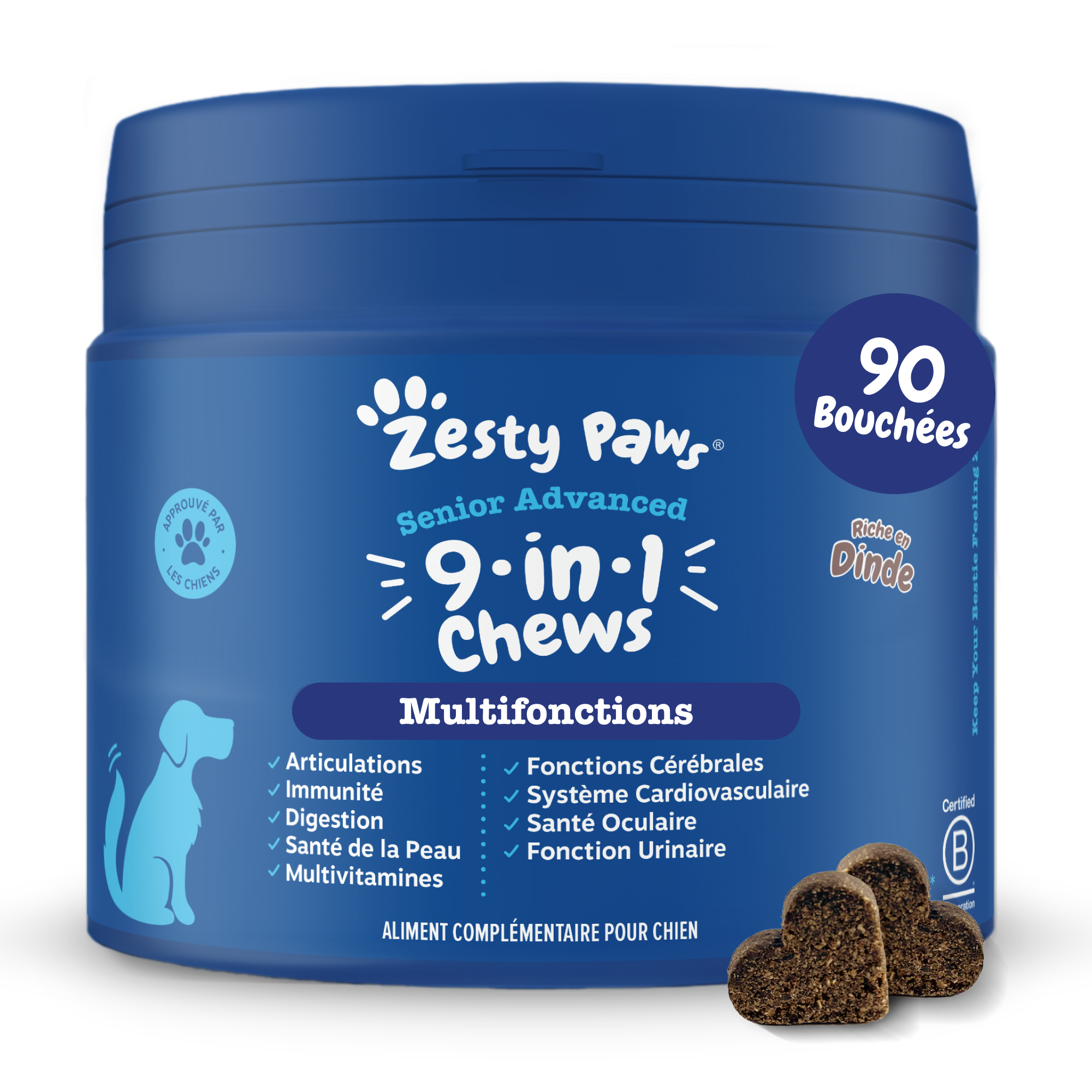 Multivitamins for Senior Dogs in Chews – Zesty Paws FR