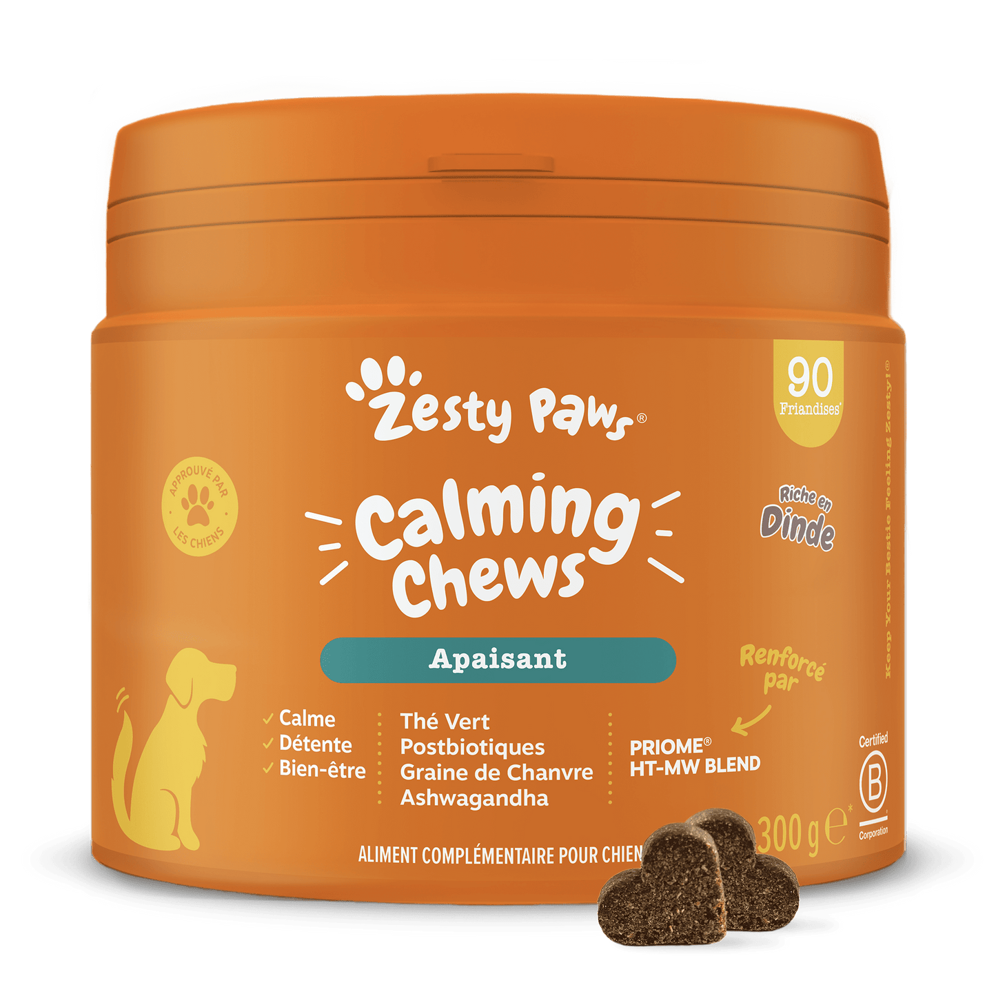 Zesty Paws Calming Chews - Turkey - 90 Chews